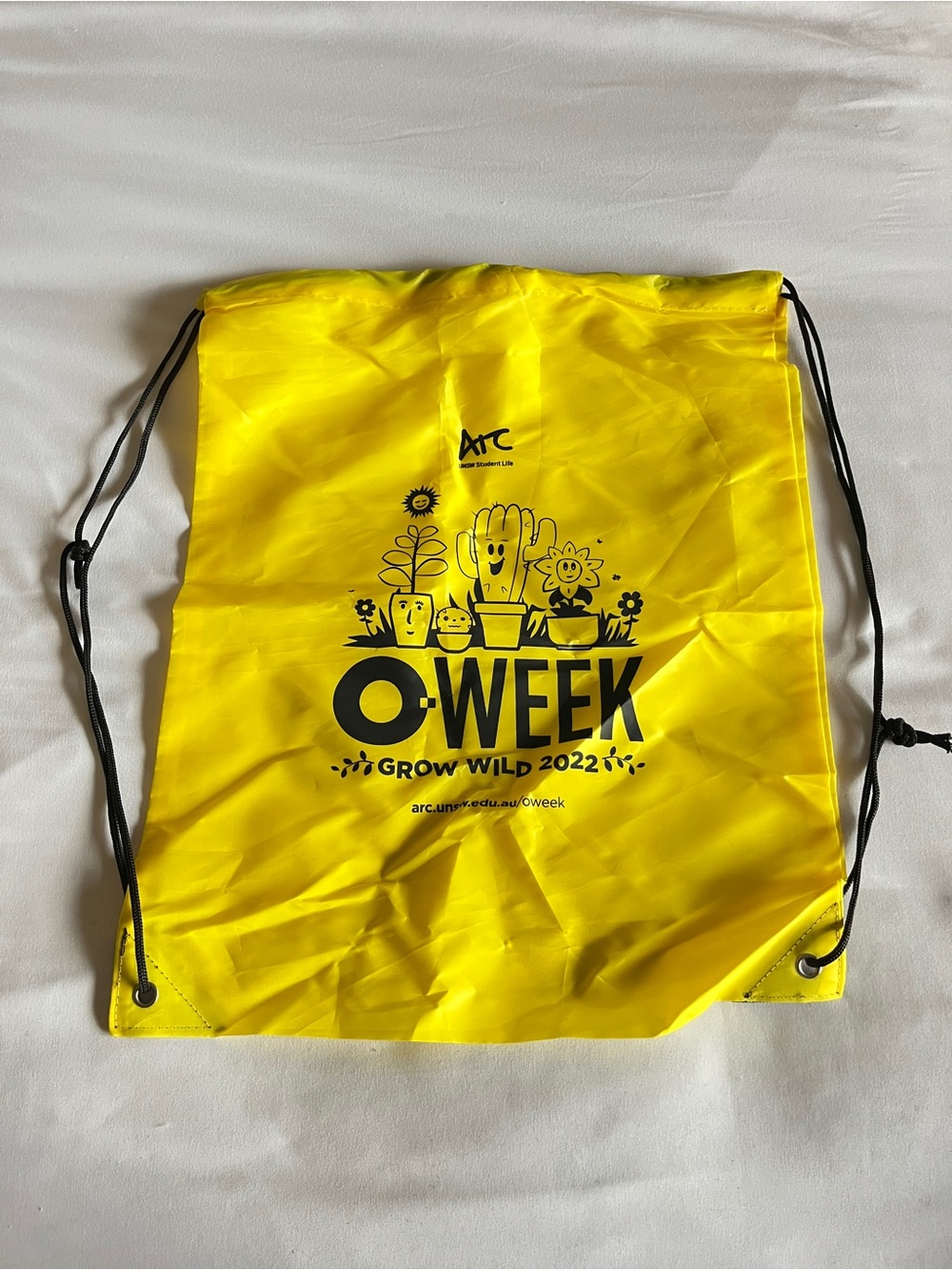 Arc UNSW Student Life Yellow Drawstring Bag Cinch Sack O-Week 2022
